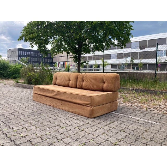 1980s Vintage Brown Daybed Sofa, 1970s For Sale - Image 5 of 17