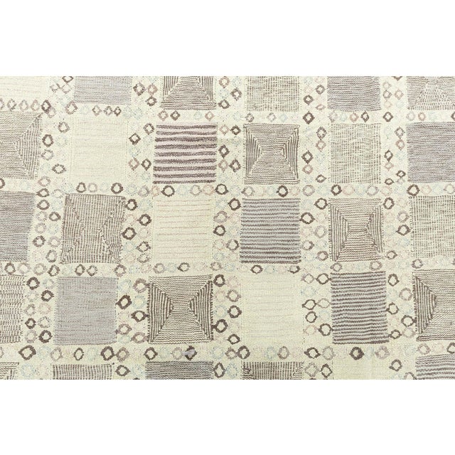 Oversized Swedish Design Flat-Weave Rug in Natural Wool by Doris Leslie Blau For Sale - Image 4 of 8