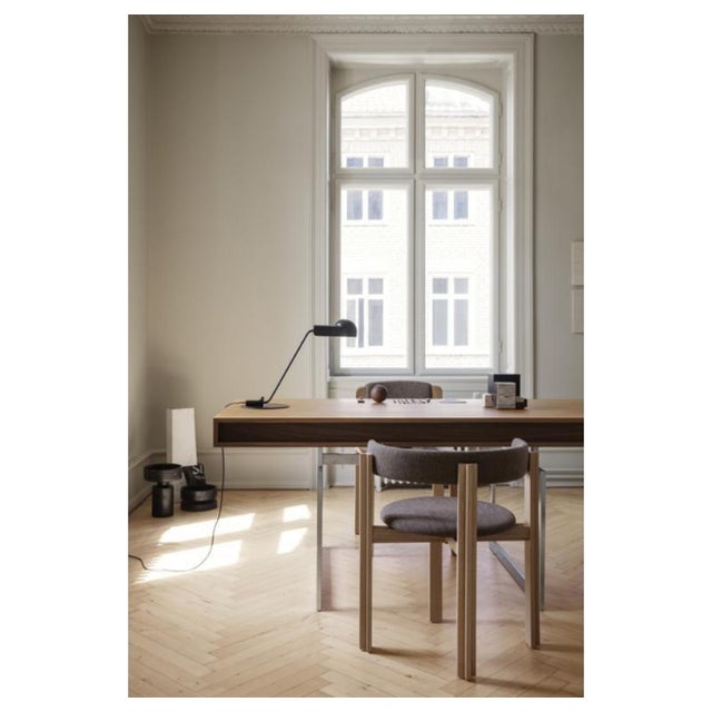 Office Desk in Walnut Wood and Stainless Steel Frame by Bodil Kjaer for Karakter For Sale - Image 16 of 18