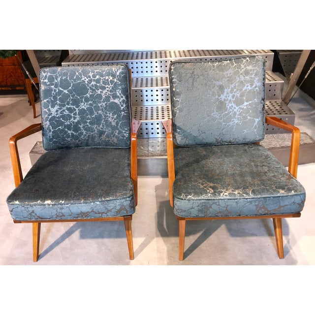 Pair of rare mid-century modern armchairs or lounge chairs by knoll antimott, germany, 1950s. by the famous knoll antimott...