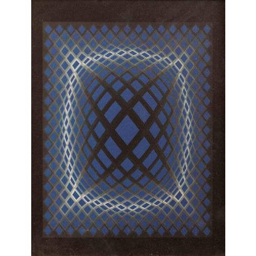 Victor Vasarely, Lattice, Screen Print, 1980s, Framed For Sale - Image 4 of 4