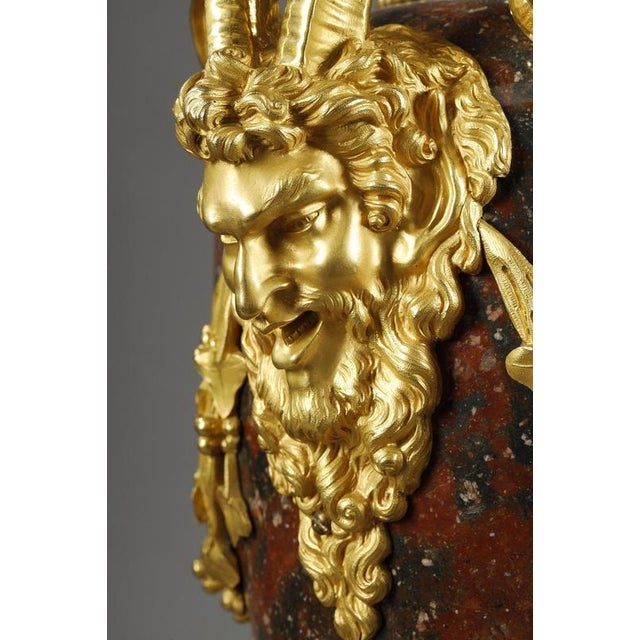 Louis Xvi Style Candelabras in Griotte Red Marble and Gilt Bronze, 1880, Set of 2 For Sale - Image 11 of 18