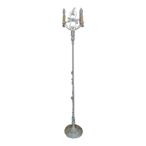 1950s White Mid Century Country French Shabby Chic Victorian Regency Floor Lamp