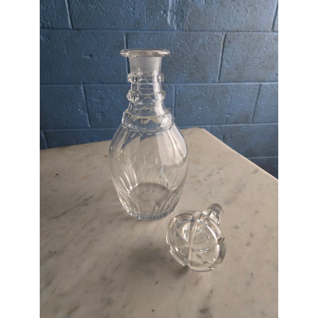 Victorian Hand-Blown English Antique Glass Decanter, Circa 1860 For Sale - Image 3 of 5