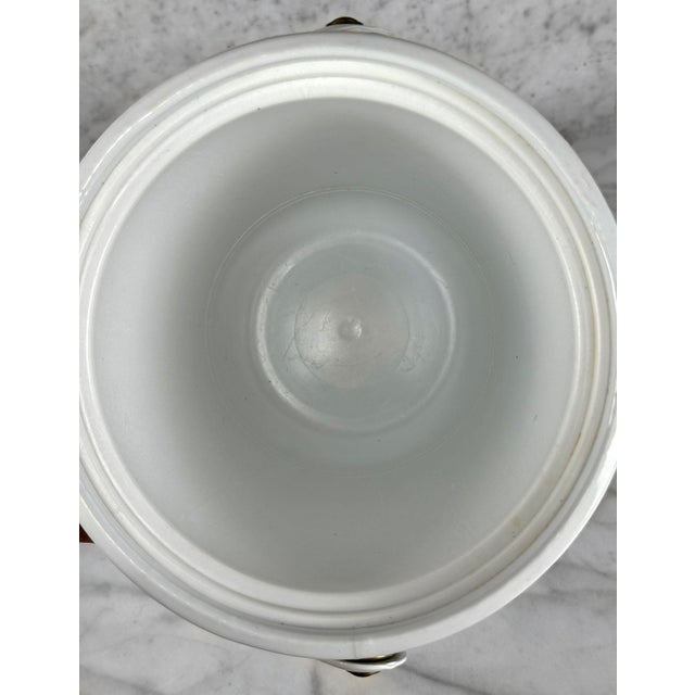 Plastic Mid-Century Boho Frogs on a Branch White & Green Ice Bucket For Sale - Image 7 of 10