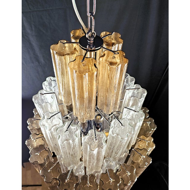 Vintage Pear-Shaped Murano Glass Chandelier in the style of Barovier, Italy, 2004 For Sale - Image 10 of 14