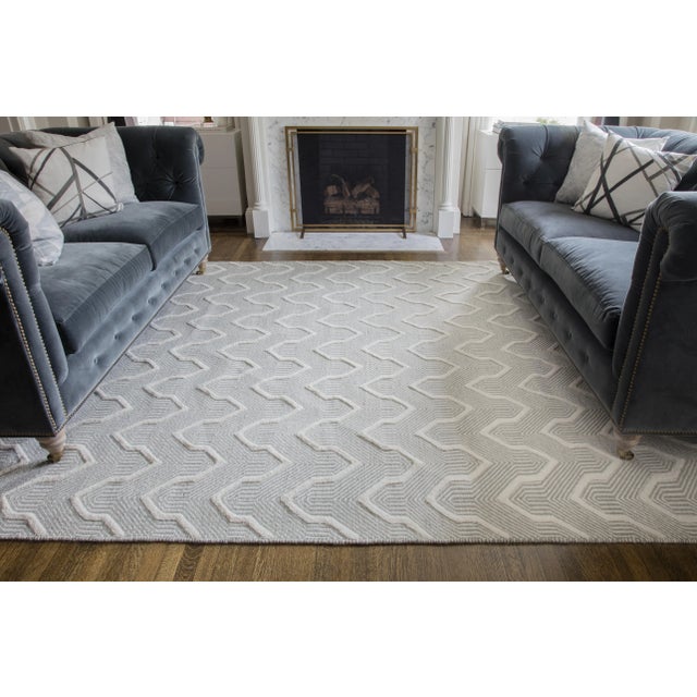 Erin Gates by Momeni Langdon Prince Grey Hand Woven Wool Area Rug - 7′6″ × 9′6″ For Sale In Atlanta - Image 6 of 7