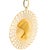 Vintage Italian Egyptian Revival pendant crafted in solid 18K yellow gold. This striking medallion features a sculpted...
