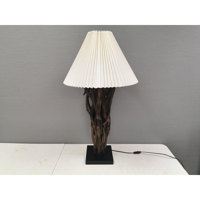 Vintage Table Lamp in Driftwood, 1980s For Sale - Image 12 of 15