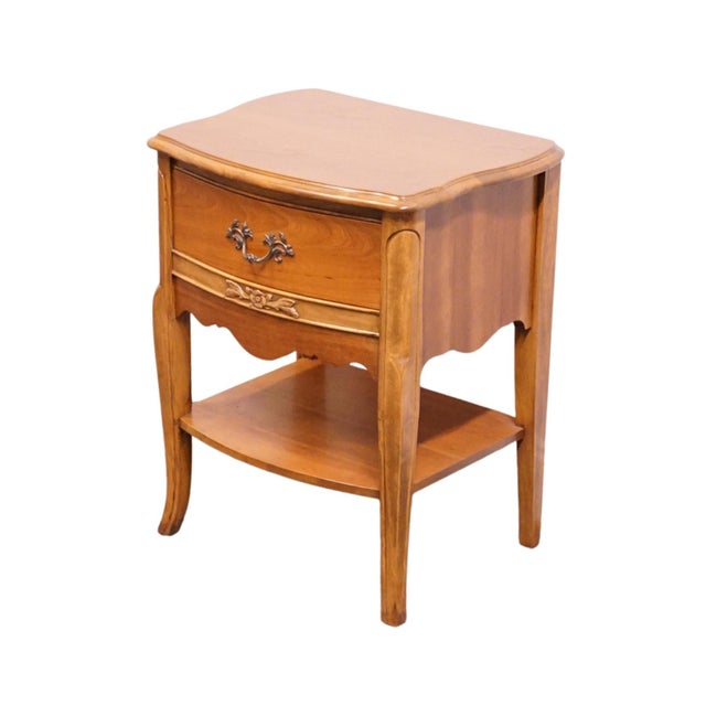 BASSETT FURNITURE Solid Cherry Country French Provincial 22" Nightstand 5400-8960-980 26" High 22" Wide 16.5" Deep We...