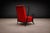 Wood Armchair in Hardwood with Ebony Finish and Red Fabric, Giuseppe Scapinelli, 1950s - Lot 581 For Sale - Image 7 of 14