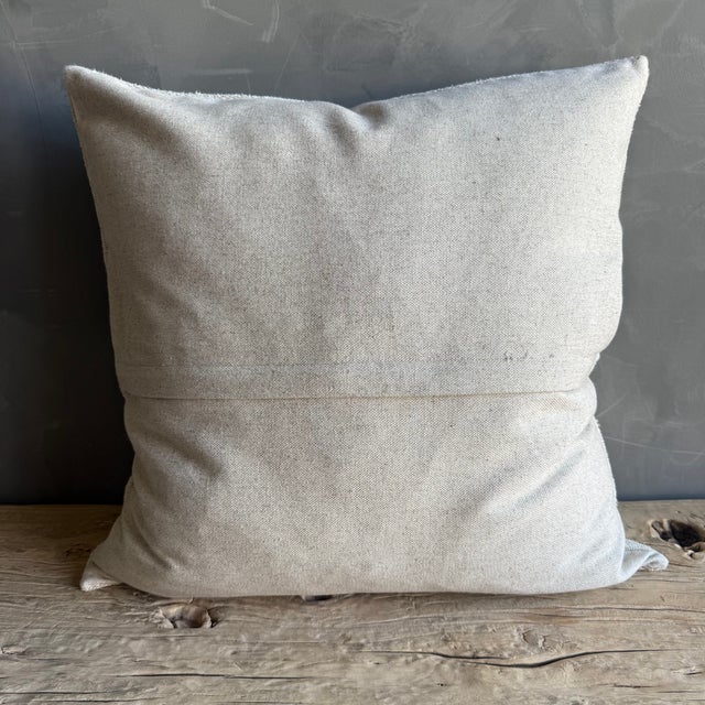 Vintage Rug Pillow Cover With Original Seams For Sale In Los Angeles - Image 6 of 7