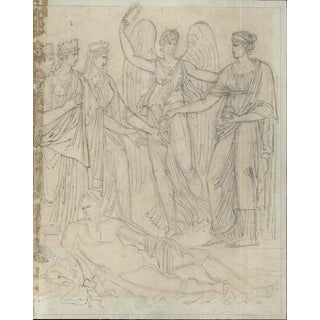 Figurative Composition, 20th Century, Chalk on Paper For Sale