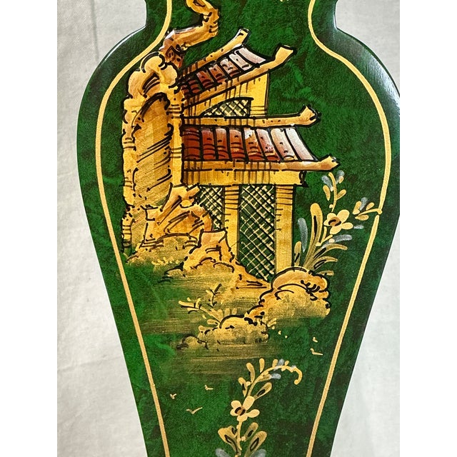 1980s Signed Norman Lundin Green Chinoiserie Armchair For Sale - Image 18 of 18