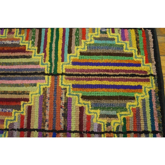 Textile Great Multi Color With Prefect Dimensional Design American Hooked Rug For Sale - Image 7 of 9