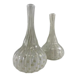 Barovier and Toso Handblown Murano Art Glass Vases/A Pair