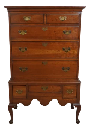Stickley Queen Anne Cherry Flat Top Highboy
