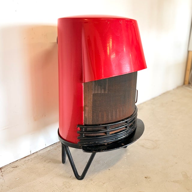 Vintage Red Wood-Burning Stove from Tasso Denmark, 1940s For Sale - Image 3 of 13