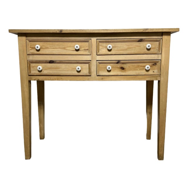 Rustic French Country Buffet Table in Stripped Pine For Sale