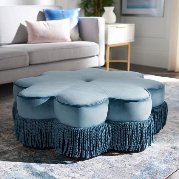 Cosmopolitan loft style made for every day luxury, the Tanith Flower Ottoman flourishes in modern décor. A dreamy design...
