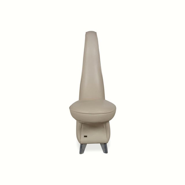 Leather Rocky Chairs in Cream Beige from Bretz, Set of 4 For Sale - Image 11 of 15