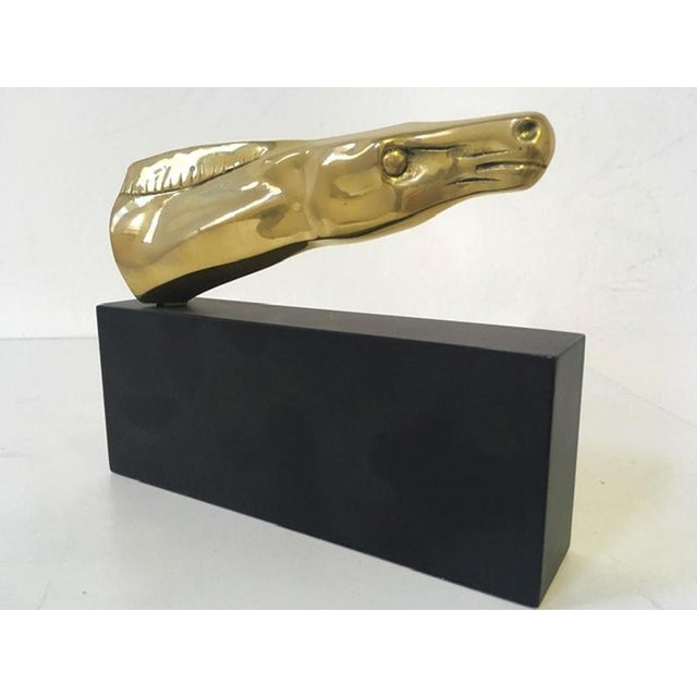 Postmodern Roberto Nanut, Postmodern Abstract Sculpture of Horse Head, 1981, Bronze For Sale - Image 3 of 15