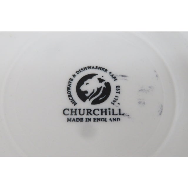 Late 19th Century Late 19th Century Churchill the Brook Blue White Small Plate Fine China Made in England 4805b For Sale - Image 5 of 9