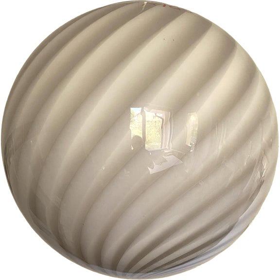 Beige and White Sphere Pendant Lamp in Murano Glass by Simoeng For Sale - Image 13 of 14