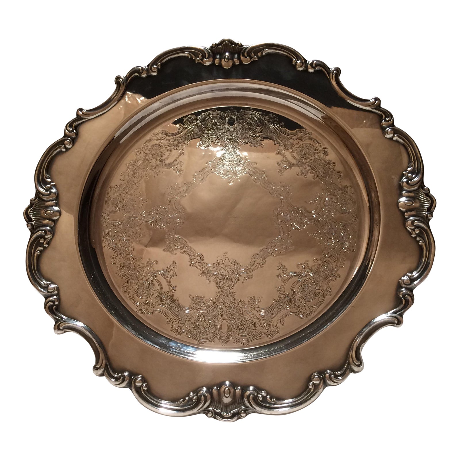 Gorham Strasbourg Silver Plated Anniversary Platter Chairish