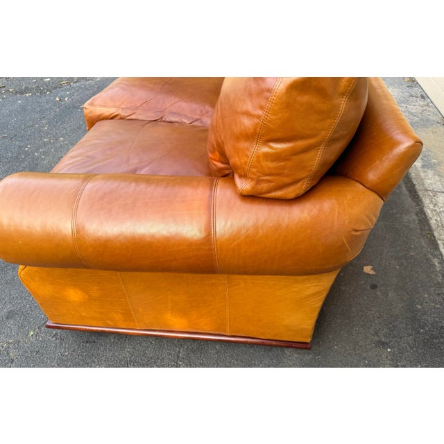 Ralph Lauren Wentworth Leather Sofa For Sale - Image 11 of 12