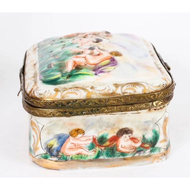 Ceramic Antique Italian Capodimonte Porcelain Box, 19th Century For Sale - Image 7 of 18
