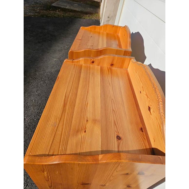 Mid 20th Century Pair of Swedish Pine Nightstands For Sale - Image 12 of 13