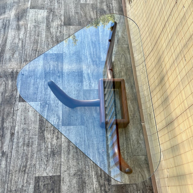 Mid-Century Modern Adrian Pearsall Style Glass Top Coffee Table. Circa 1960s For Sale - Image 10 of 18