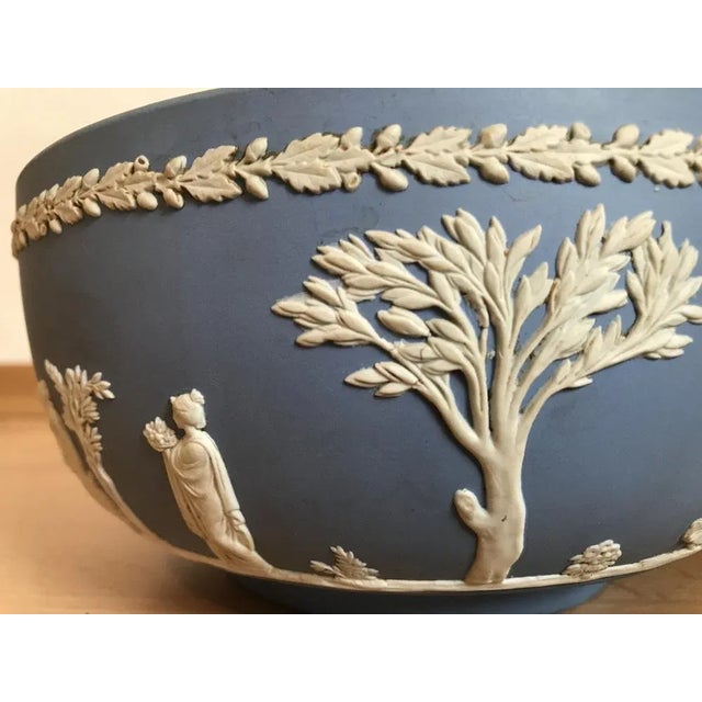 Blue Antique English Ceramic Bowl from Wedgewood For Sale - Image 8 of 13