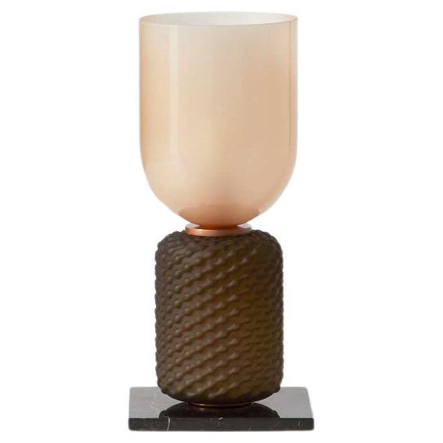 Mid-Century Ficupala Table Lamp in Metal, Marble, & Blown Glass from Cassina For Sale - Image 9 of 9