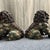 Metal Pair of Large Chinese Cloisonné Enamel Buddhist Lion Statues For Sale - Image 7 of 9