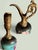 Late 19th Century Victorian Austrian Hand Painted Ewers Pair-Griffin-Green Man-Bronze-Antique-Rose For Sale - Image 5 of 11