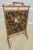 Brown Victorian Bamboo Fireplace Screen W. European Fabric For Sale - Image 8 of 10