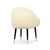 Niemeyer Dining Chair in Dark Oak with Brass and White Bouclé from Insidherland For Sale - Image 4 of 5