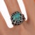 sz7 Vintage Southwestern Sterling Brutalist turquoise ring Marked or unmarked as shown in pics, weight and other...