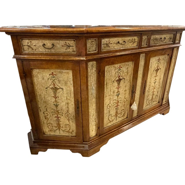 1990s Minton-Spidell Venetian Style Painted Credenza Sideboard Buffet For Sale - Image 5 of 8