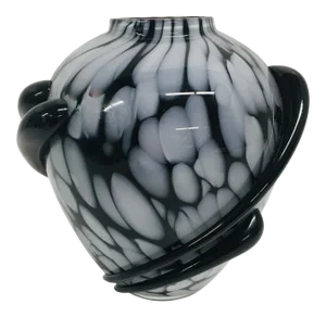 1970s Hand Blown Art Glass Vase