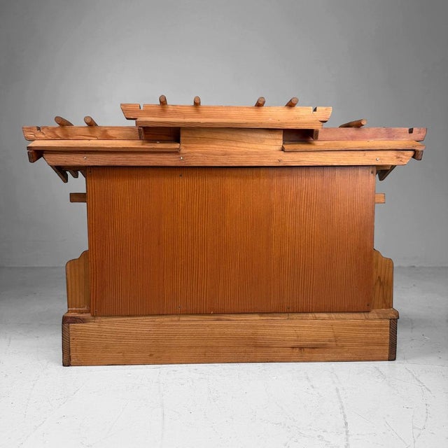 Japanese Kamidana Sanja-Miya Home Shrine Wooden Temple, 1980s For Sale - Image 12 of 13