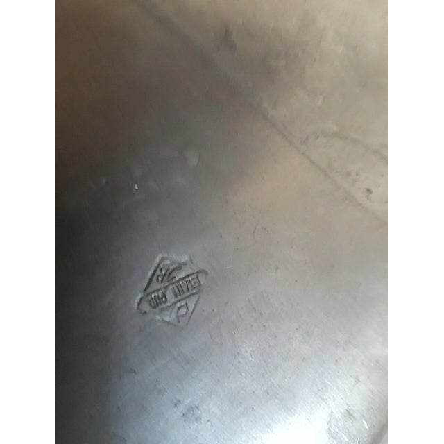 French Provincial French Style Pewter Plate For Sale - Image 3 of 4