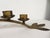 VTG Large 36" Hand Forged Iron Gold Gilt Candle Holder ~ Brutalist Art Retro MCM For Sale - Image 10 of 18