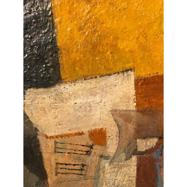 Mid 20th Century Mid 20th Century Unknown Cubist Modern Painting For Sale - Image 5 of 10
