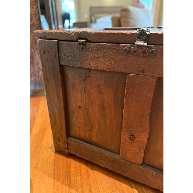 English Late 18th Century Walnut Gothic Coffer / Chest For Sale - Image 11 of 11