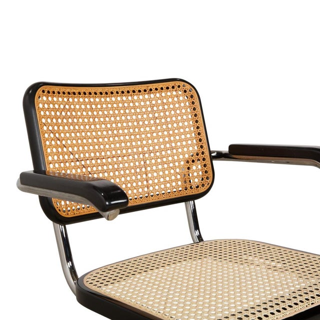 Wood S 64 Cantilever Chairs in Black Metal from Thonet, Set of 2 For Sale - Image 7 of 17