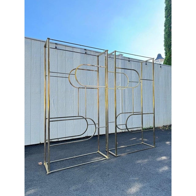 Mid-Century Modern Design Institute of America Brass Etageres For Sale - Image 3 of 12