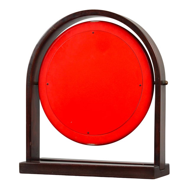 SP63 Sandretta Table Mirror in Red Lacquered Wood by Ettore Sottsass for Poltronova, 1966 For Sale - Image 16 of 18